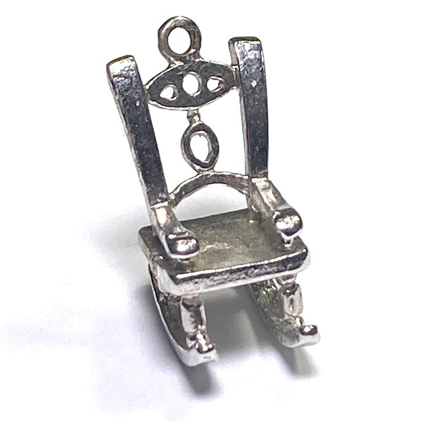 Sterling silver Rocking Chair vintage charm # 1837