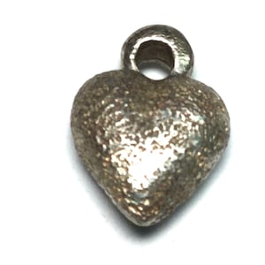 Sterling silver heart love charm vintage # S 763