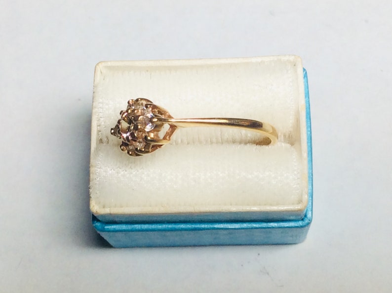 14K yellow gold and diamond statement ring size 6 34 #G112