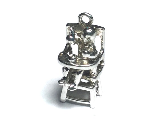 High Chair Charm Antiqued Sterling Silver High Chair Charm Antiqued Sterling Silver