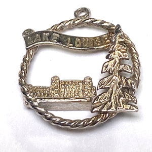 Sterling silver Lake Louise Hotel charm vintage # 6102