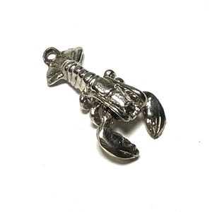 Sterling silver East Coast Lobster vintage charm # 2319