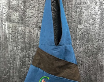 Chloe bag blue and Brown cotton linen