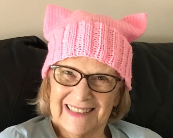 Pink Pussycat Hat . Women's March . Pussyhat . Pretty In Pink