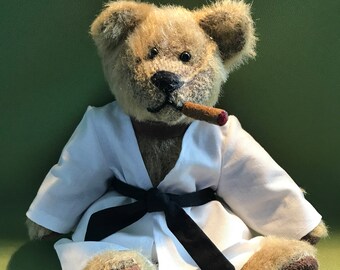 Budo The Cigar Bear . Teddy Bear . Karate . Jui Jitsu . Martial Arts . Cigar . Cigar Bear. Cigar gift