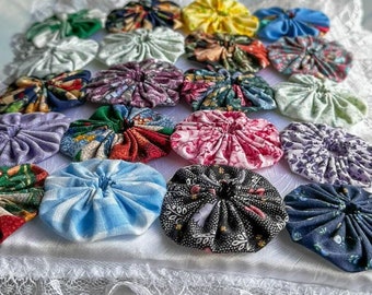 Doll Bed YoYo Quilt, 1:6 Doll Bedding, YoYo Quilt, Doll Patchwork Quilt, Fashion Doll Bedding, Wooden Doll Bed, Pink Doll Bed