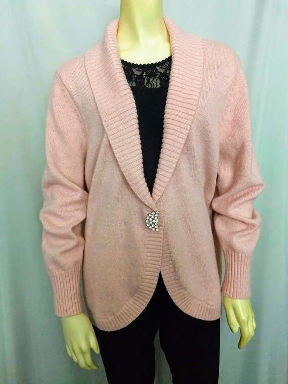 dressy pink cardigan