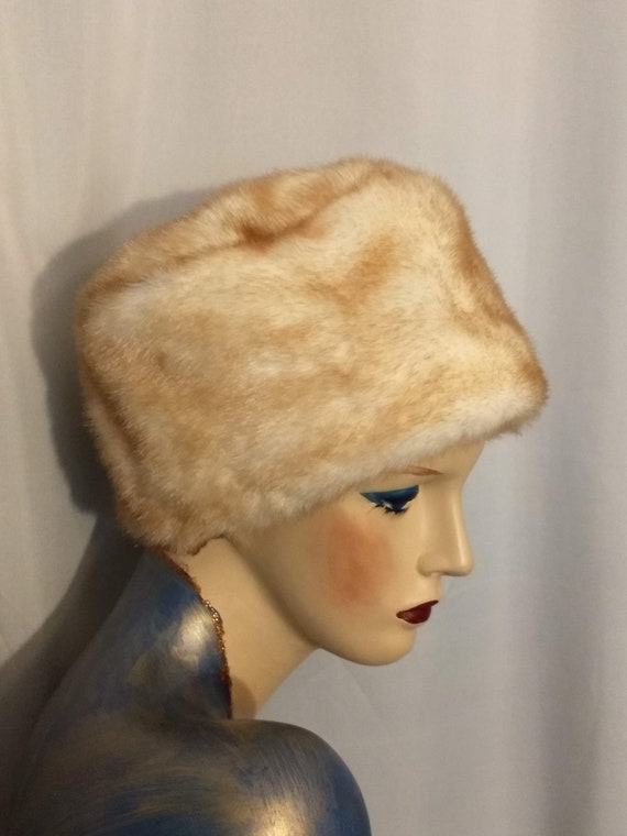 Vtg Faux Mink Hat/Classic Bucket Hat/Winter Hat,H