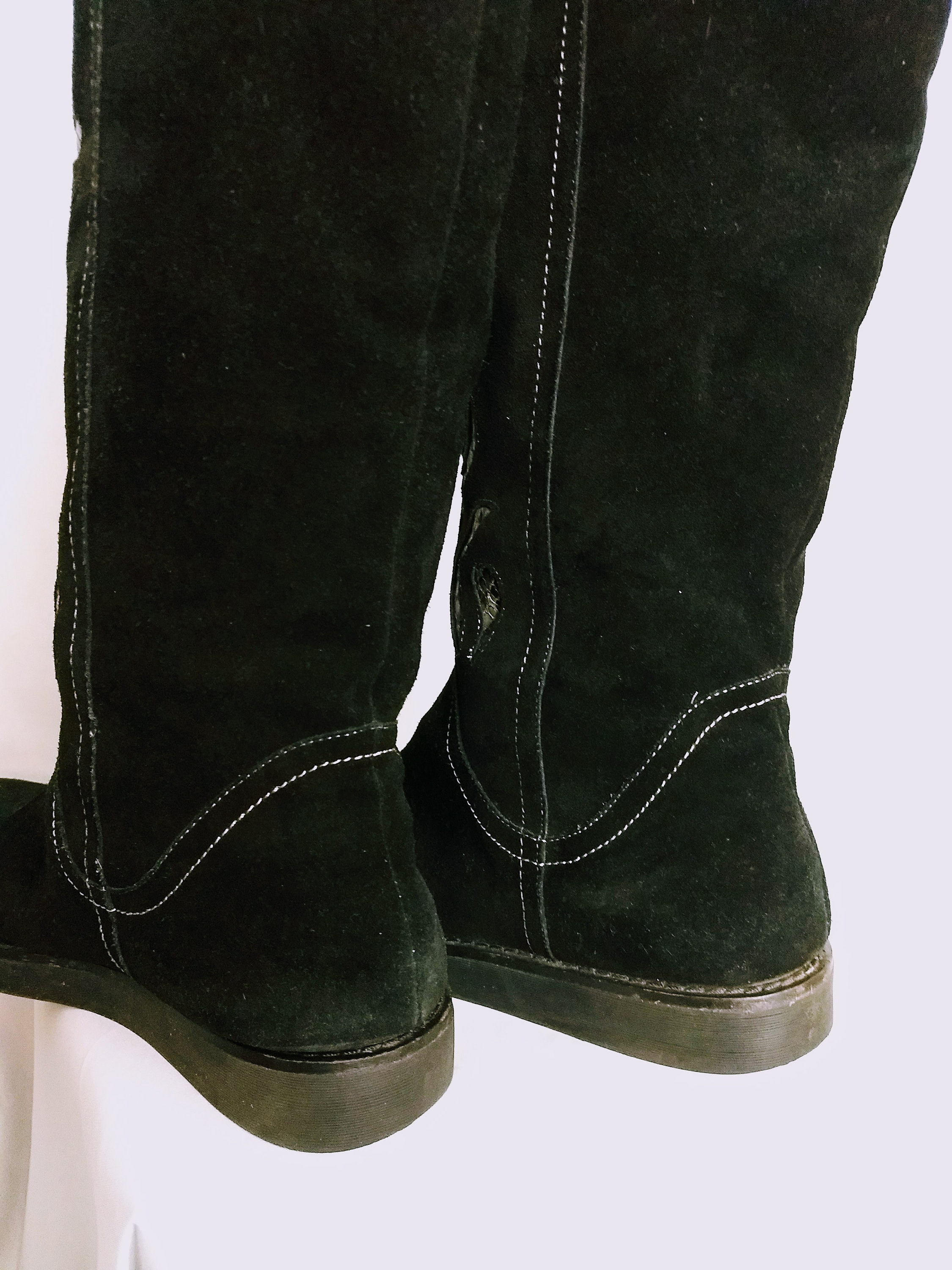 VTG tamaño 10 10 10 Mujer botas negro Slouch botas Winter ante botas botas with Faux Fur Flat negro ante botas Winter botas with Fur Lining,No562 15684a VTG tamaño 10 10 10 Mujer botas negro Slouch botas Winter ante botas botas with Faux Fur Flat negro ante botas Winter botas with Fur Lining,No562 15684a