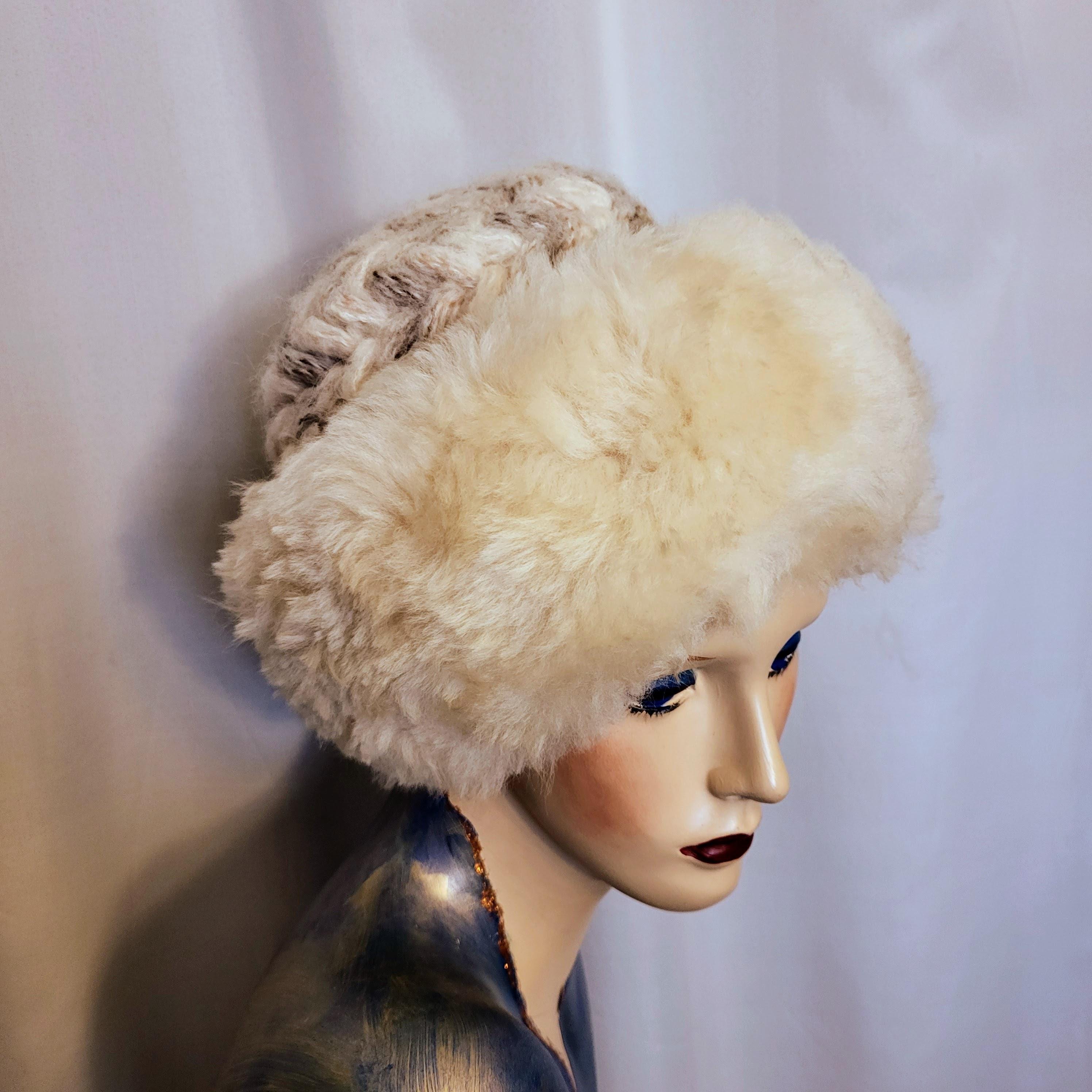 Luxurious Vintage Tuscan Lamb hair Hat Two-Tone beautiful, excellent condition tuscan lamb hat products for sale | eBay main image 2