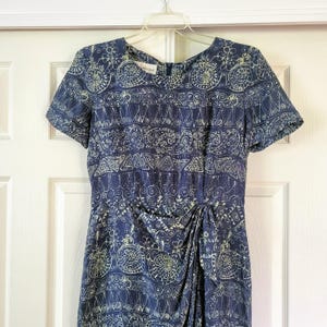 express navy blue dress pants Evan Picone Black Pleaded Chiffon V-Neck Cocktail Dress Size 14 Large main image 0