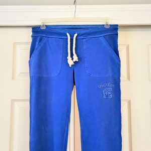 ESCALES Paris Women Quality Sport Pants/Soft Stretch Cotton Bland Adjustable Waistband Royal Blue Comfortable Trousers/Gift Idea/No.17