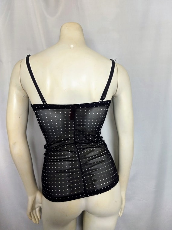 Black Polka Dots Body Shaper With Padded Bra/adjustable Straps