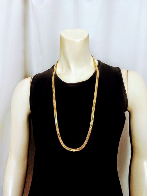 Gold Plated Heavy Chain Unisex Necklace/30" Long … - image 4