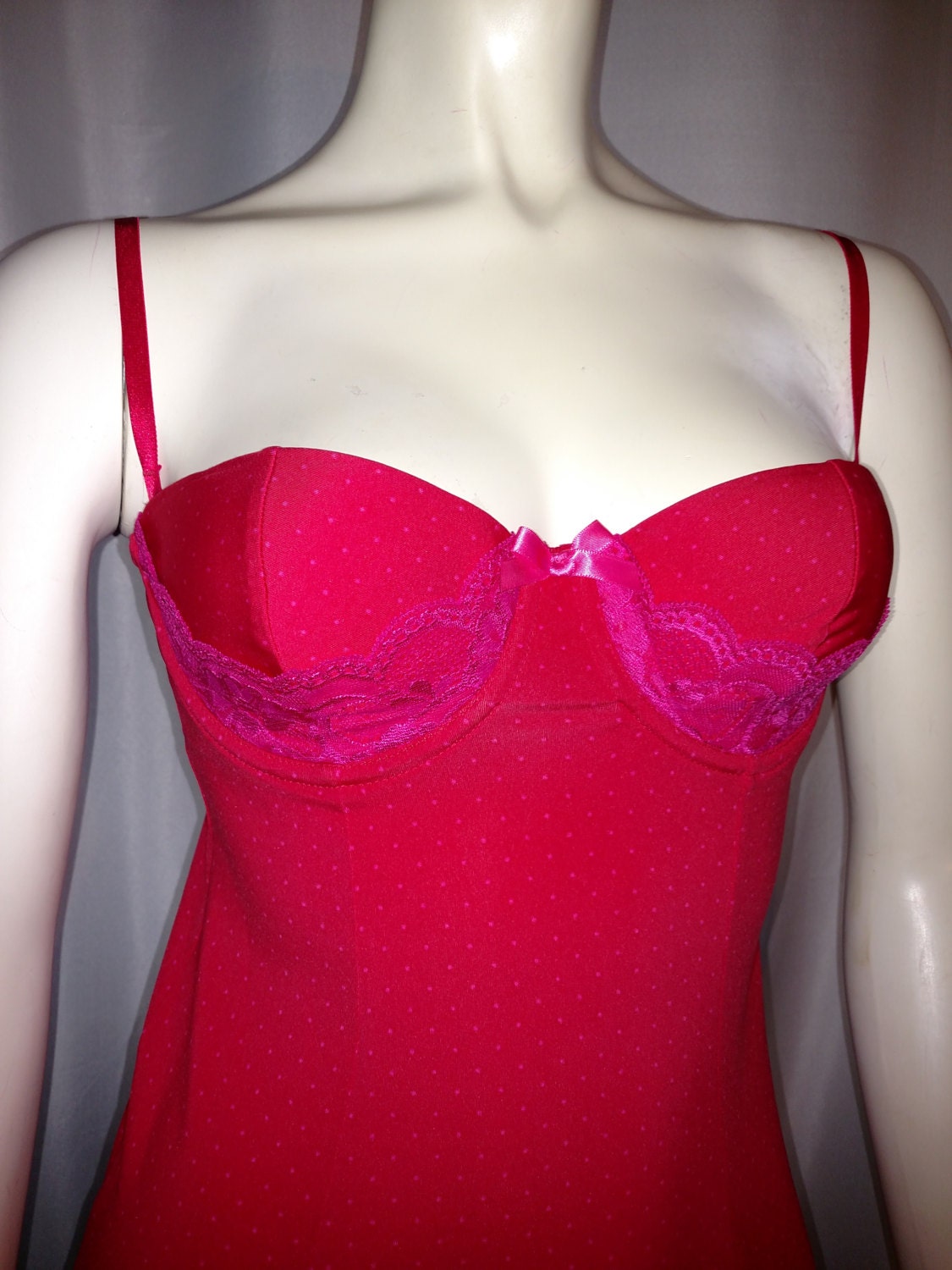 Victoria's Secret, Intimates & Sleepwear, The Showstopper Victorias  Secret 36d Lined Demi Bra Solid Red Underwire 349