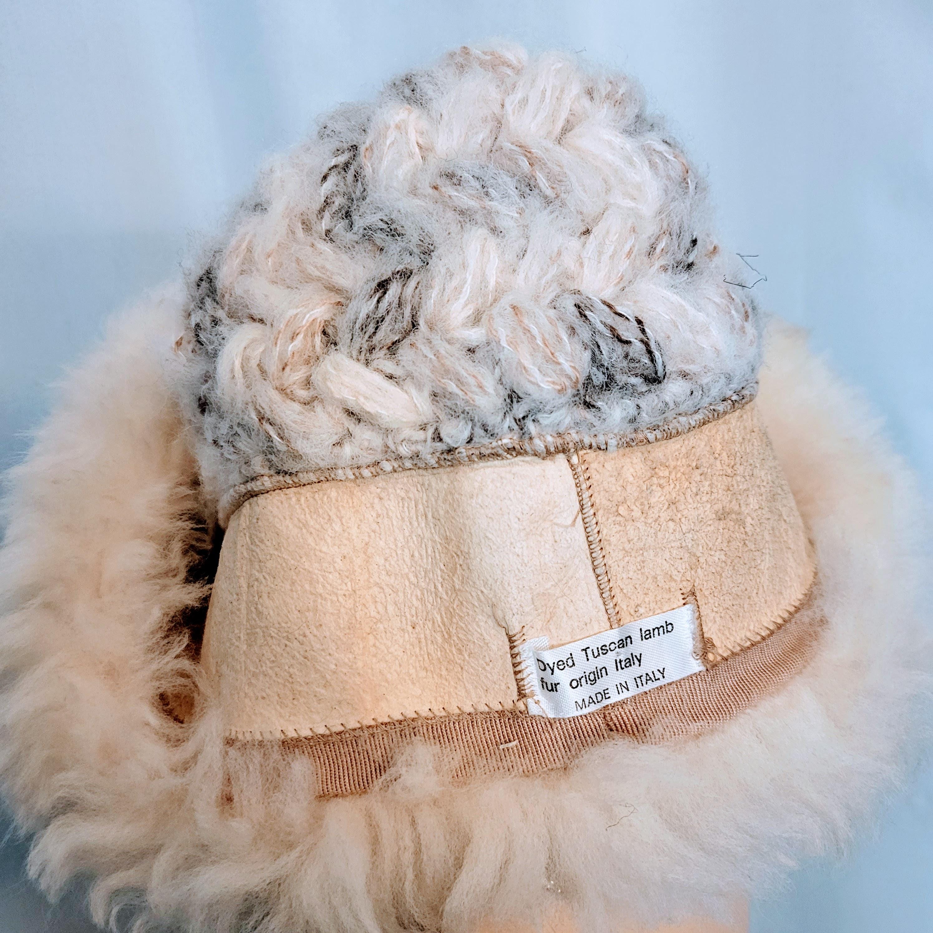 Rare Find/vintage Lamb Skin Fur Winter Warm Hat/genuine  display picture 2
