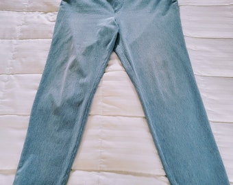 Pantalones vaqueros de mezclilla ajustados de talle alto elásticos para mujer de color azul claro/pantalones de cintura elástica cómodos y delgados de algodón suave/talla 20/talla 2XX/No.923