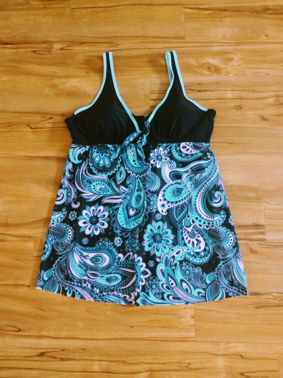 Plus Size 3X Swimsuit Top/best Quality Classic Padded Bra Floral Print No  Wires Black Turquoise Pink Swim Dress/gift for Her/gift Idea/n295 