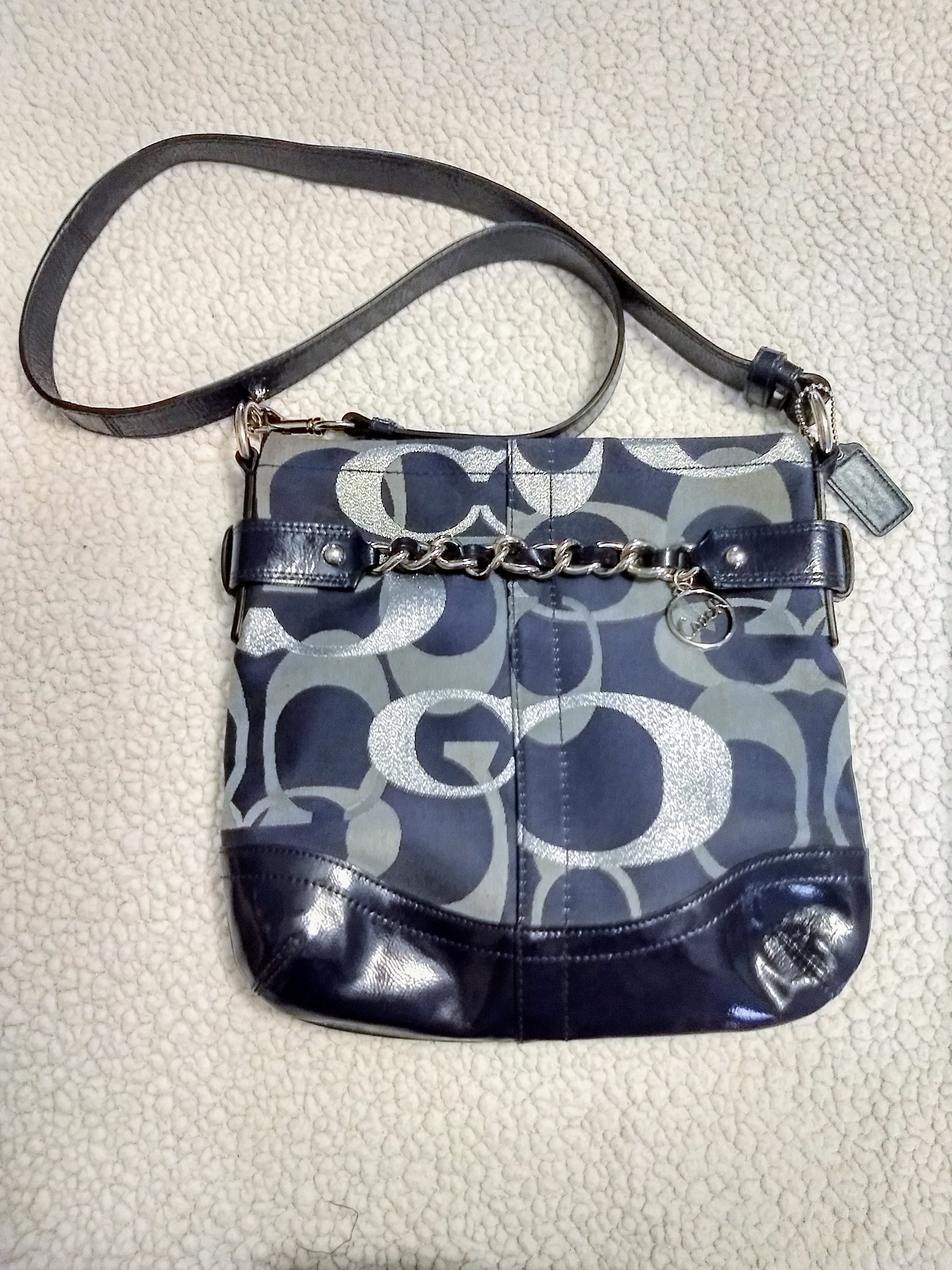 Coach Vintage Sig Satchel W/Metallic Black