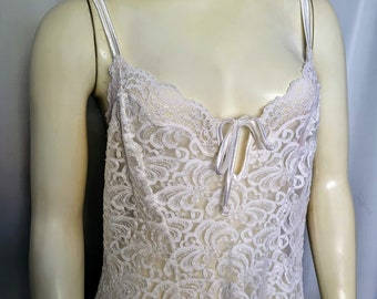 DELICATES White Lace Short NightGown/Sexy See Thru Sleep Dress Baby Doll Intimates Nighty Sleep Dress Lingerie/Gift For Her/gift Idea/Size M