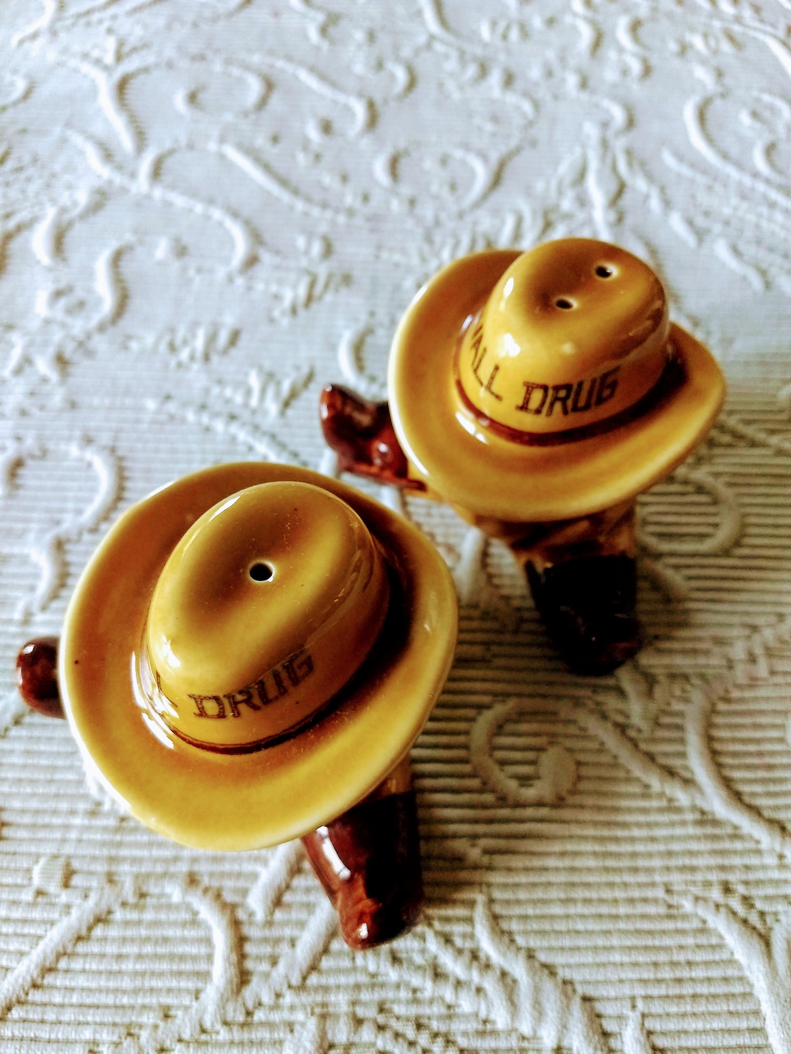 Ceramic Salt & Pepper Shakers Cowboy Hats Shakers Western Etsy UK