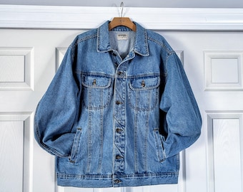 Vtg 70s Wrangler 74126NV No-fault Denim Trucker Jean Jacket USA 44