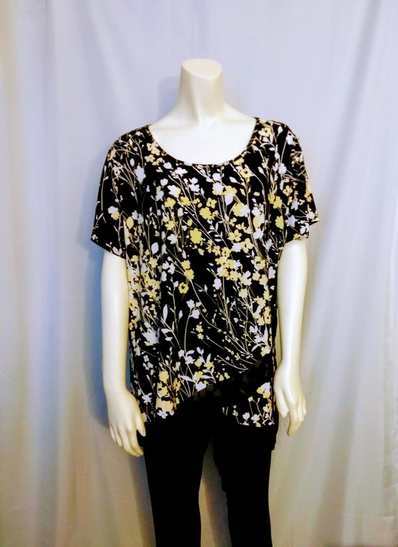 yellow floral tunic