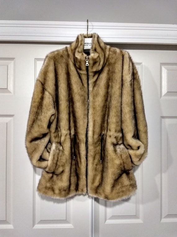 15% OFF/ZARA Luxurious Faux Fur Blond Mink Jacket/