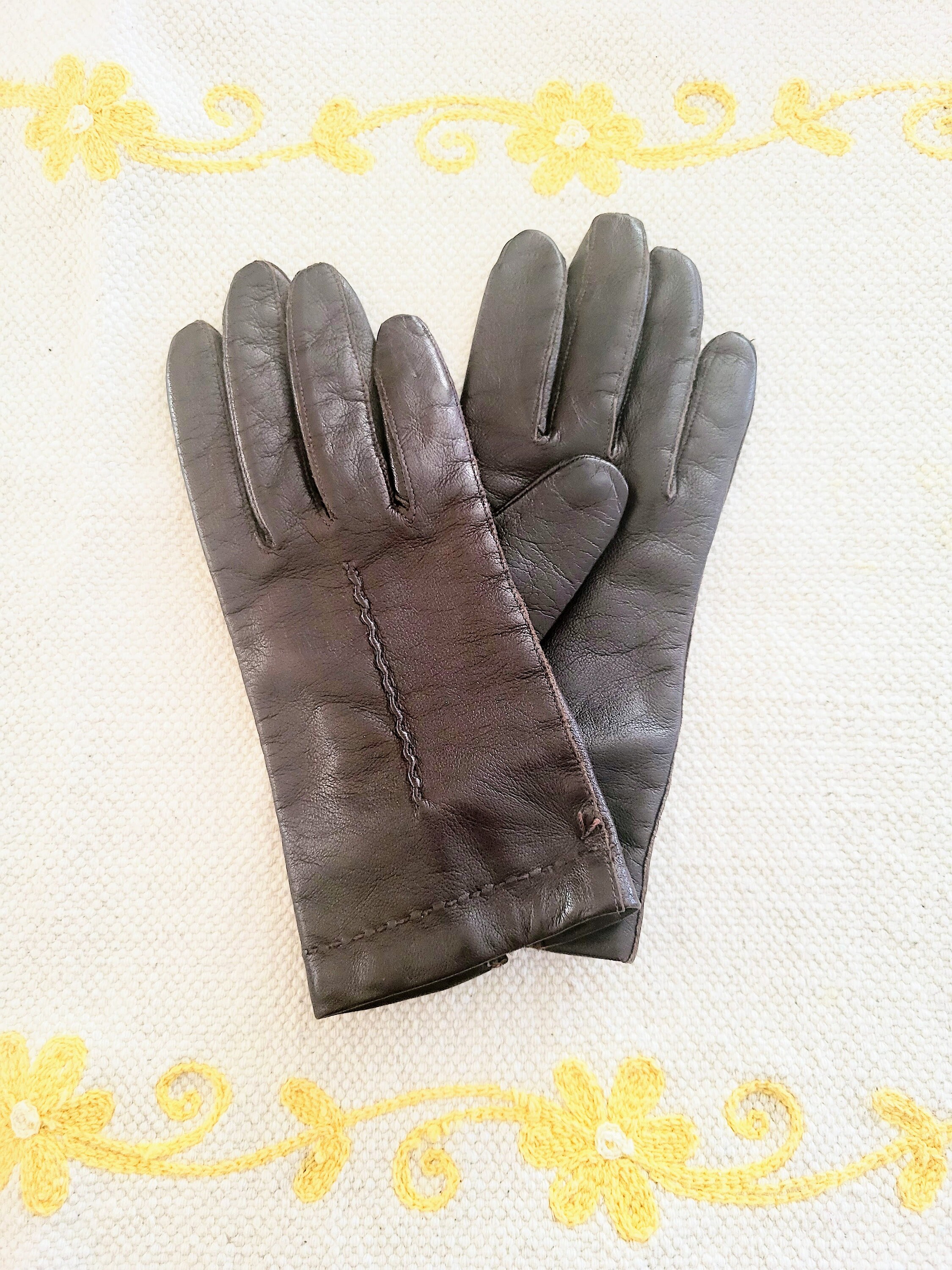 Guanti e muffole da donna marrone in pelle taglia M | Acquisti Online su