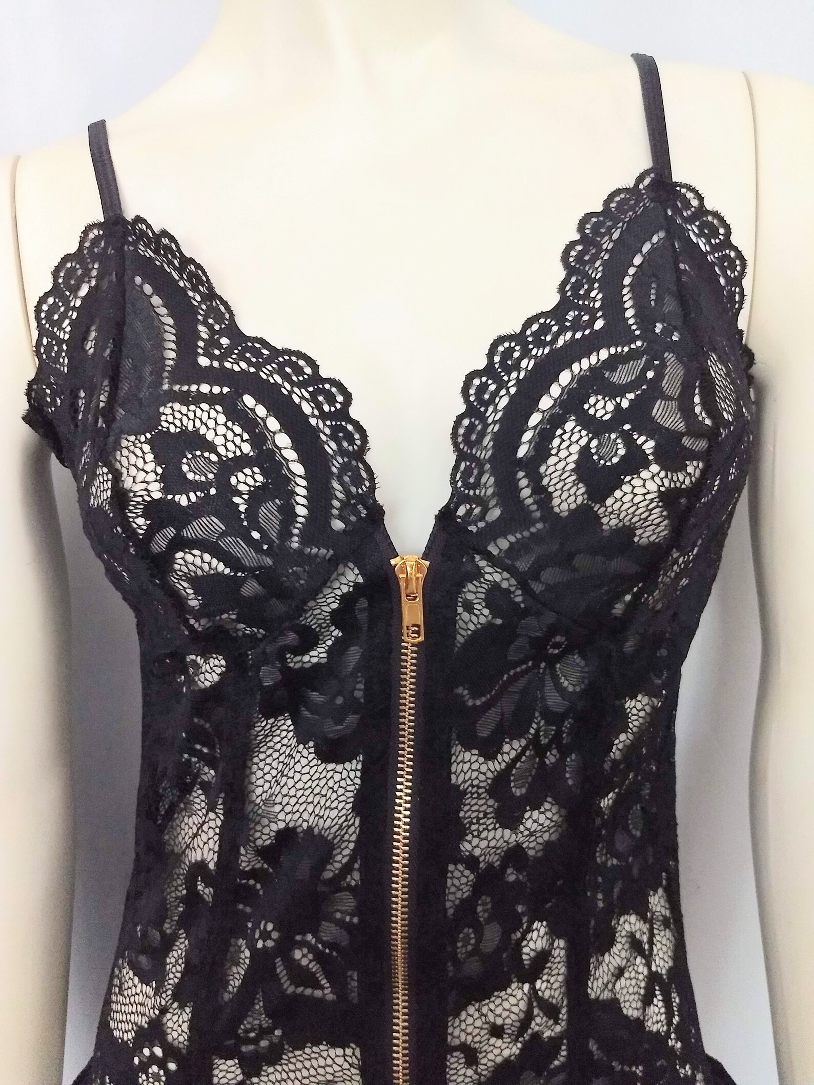 ANN SUMMERS Black Lace One Piece LingerieSheer Lace Teddy | Etsy