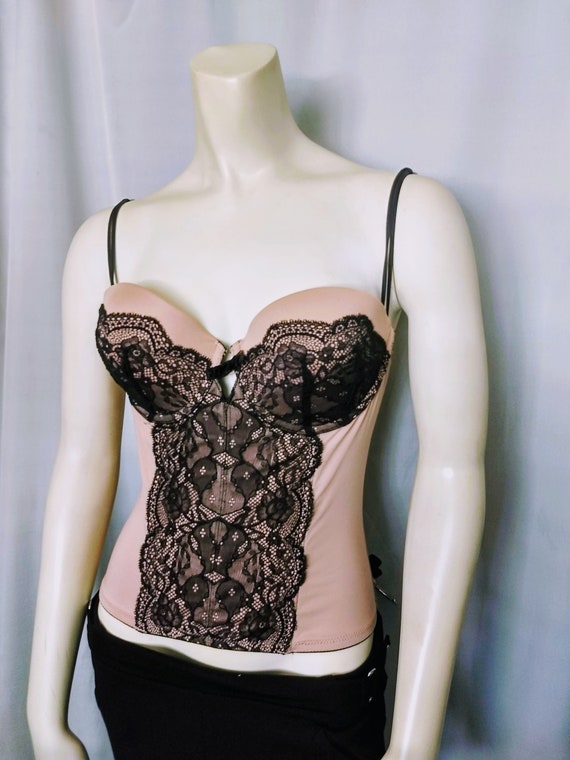 Black Lace Push Up Corset Bra