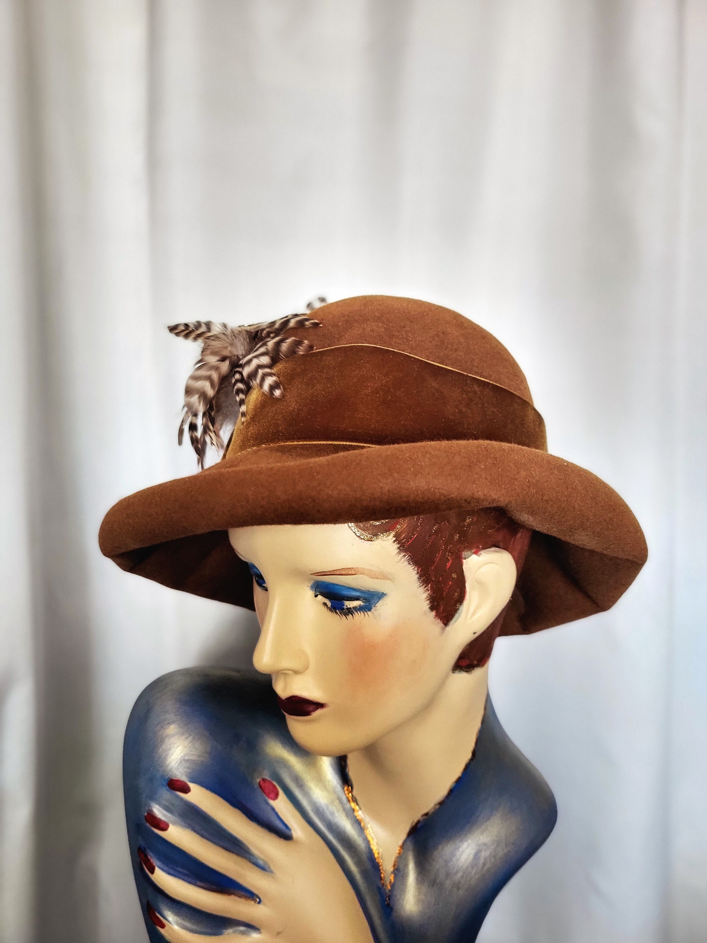 Betmar Vintage Wool Felt Fedora 1970s Tan and Brown Hat Vintage Brooks Brothers Tan Wool Bucket hat - | Mercari main image 3