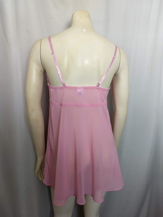 Pink  Baby Doll Luxury Nightgown/Embroidered Padd… - image 4