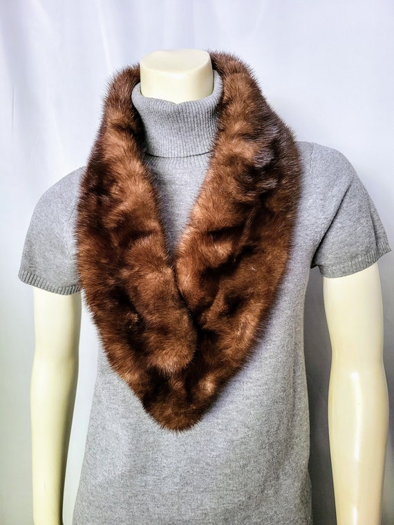 Real Mink Attachable Fur Scarf Collar or Neck Wrap