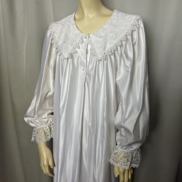 Plus Size White Cotton Nightgown - Etsy