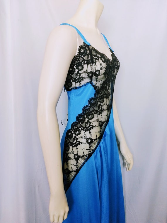 REDERIC'S of HOLLYWOOD Long Nightgown/Royal Blue … - image 5