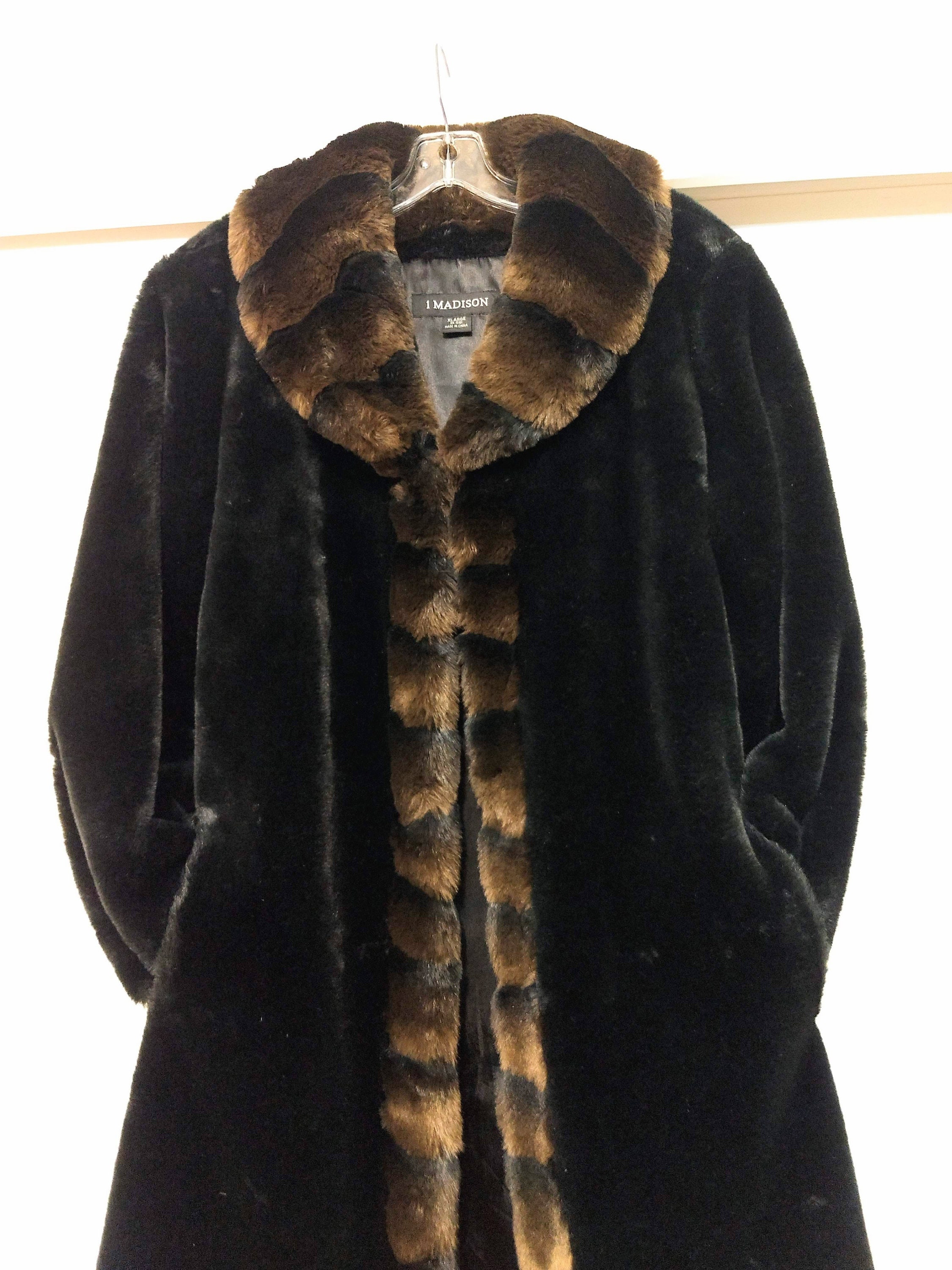 1 madison top faux fur coat