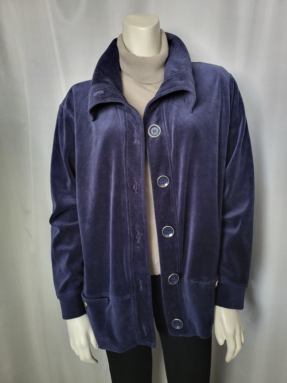 Cotton KAREN SCOTT Track Jacket vintage Super Soft Comfy Sweat Sport Bottom up Collared Two Pockets Designer Jacket gift Idea size L XL N741 Etsy Ireland