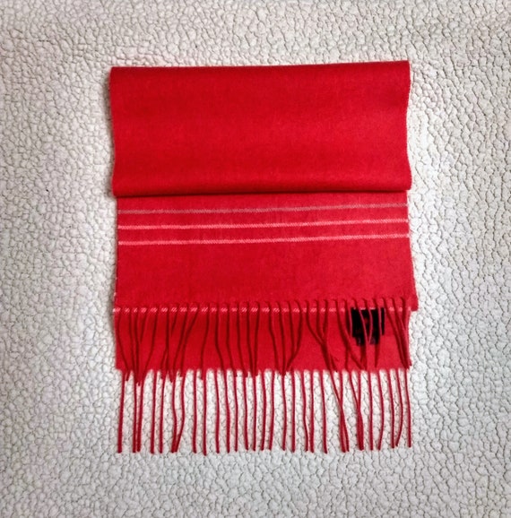 Solid Coral WOOL Winter Scarf/Super Soft and Warm… - image 5