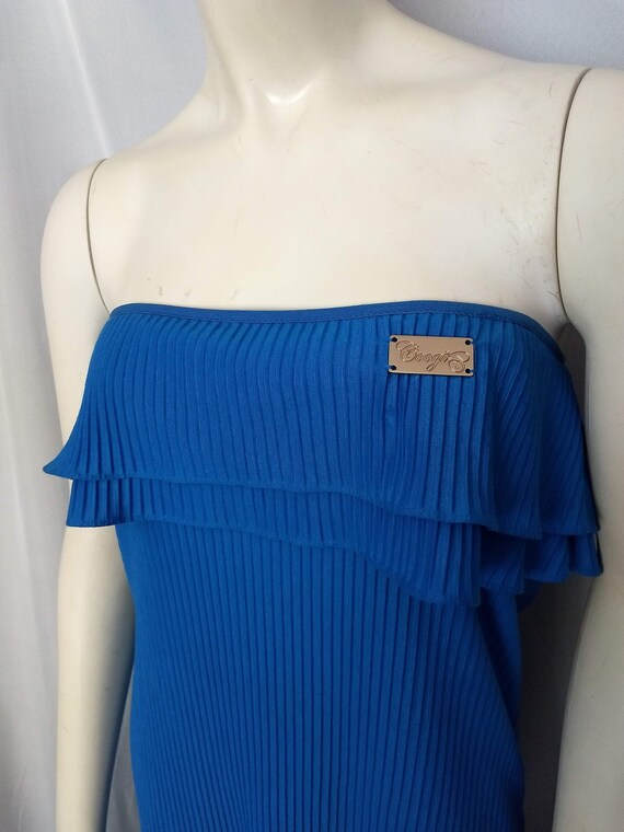 GOOGI Strapless Dress/Designer Summer Dress/Royal… - image 2