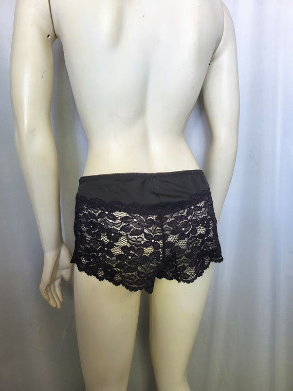 Size 1 X Luxurious Black Lace Pantie/Mini Shorts … - image 3
