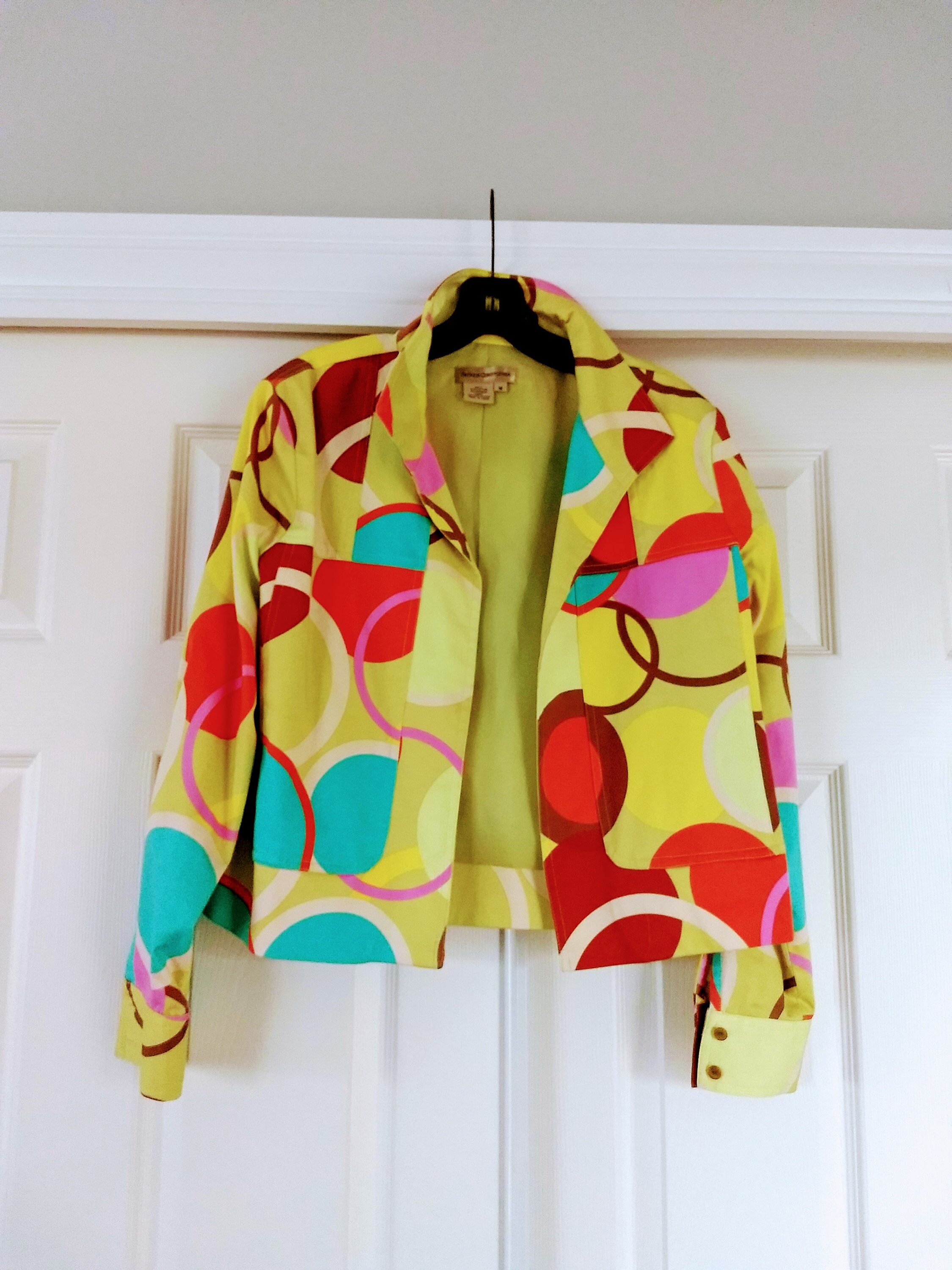multicolor crop jacket