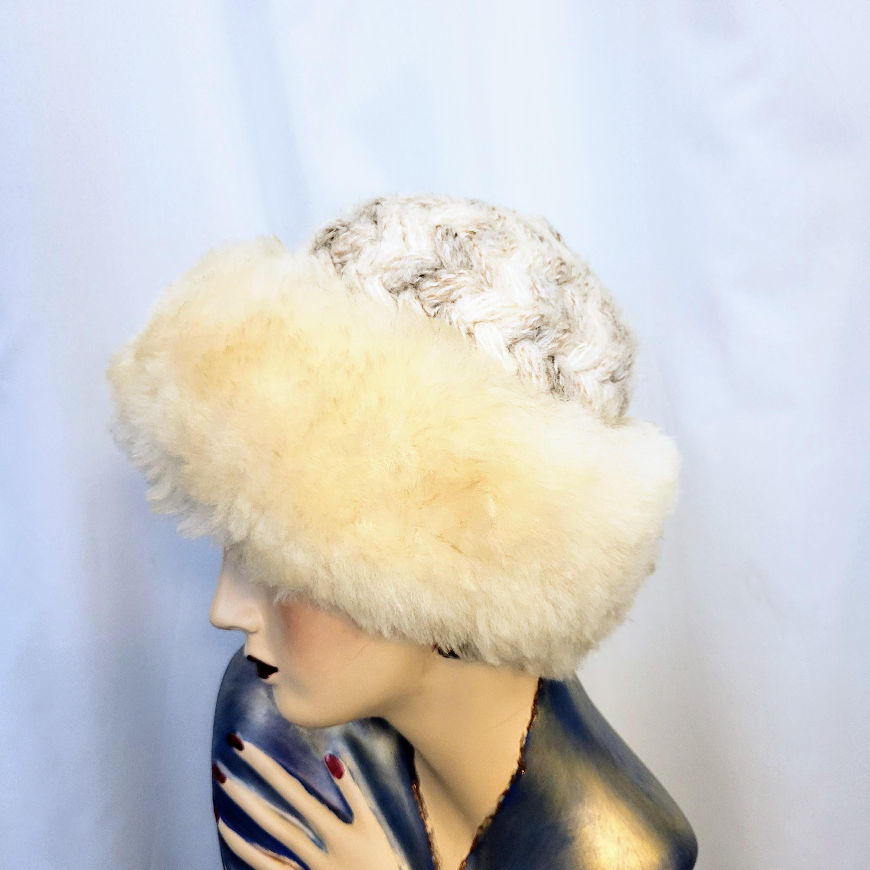 Rare Find/vintage Lamb Skin Fur Winter Warm Hat/genuine 