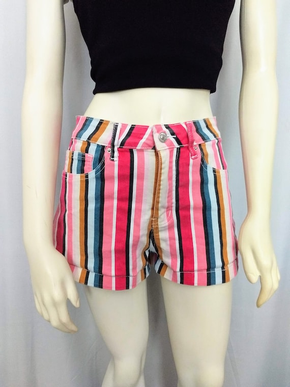 Multicolor Denim Shorts/FOREVER 21 Stretchy Colorf