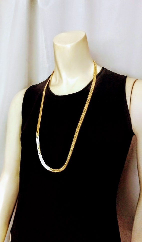 Gold Plated Heavy Chain Unisex Necklace/30" Long … - image 6