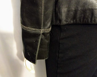 KENNETH COLE REACTION ブラックレザージャケット L KENNETH COLE REACTION Soft Leather Jacket/black Best Quality