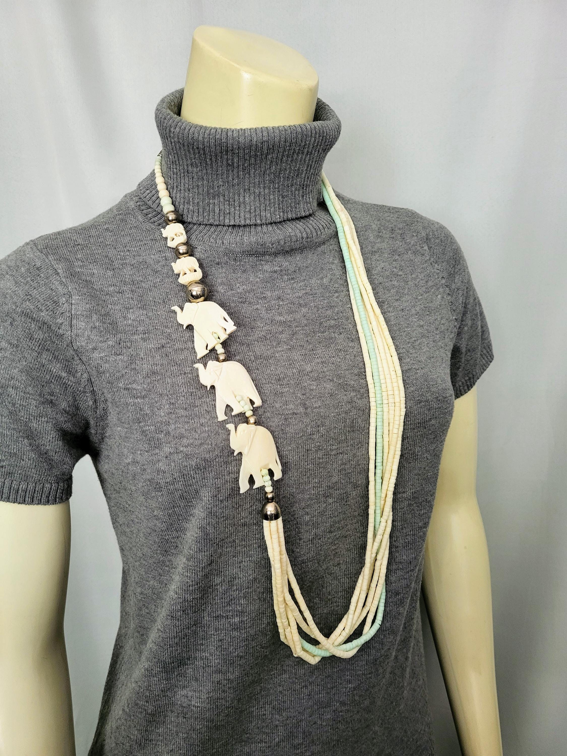 Inateannal Collana Lunga Multistrato Vintage Boho Luna
