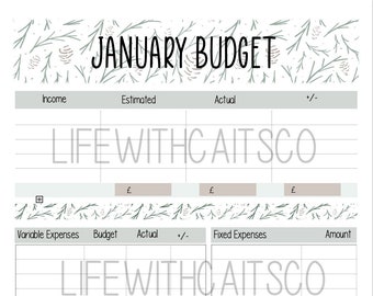 Januar Haushaltsplaner