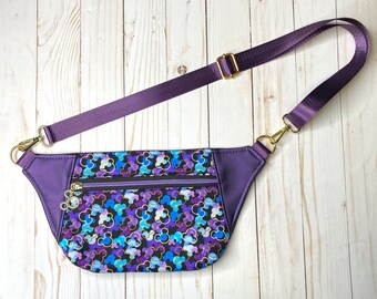 Blue and Purple Mousefetti Hip Bag