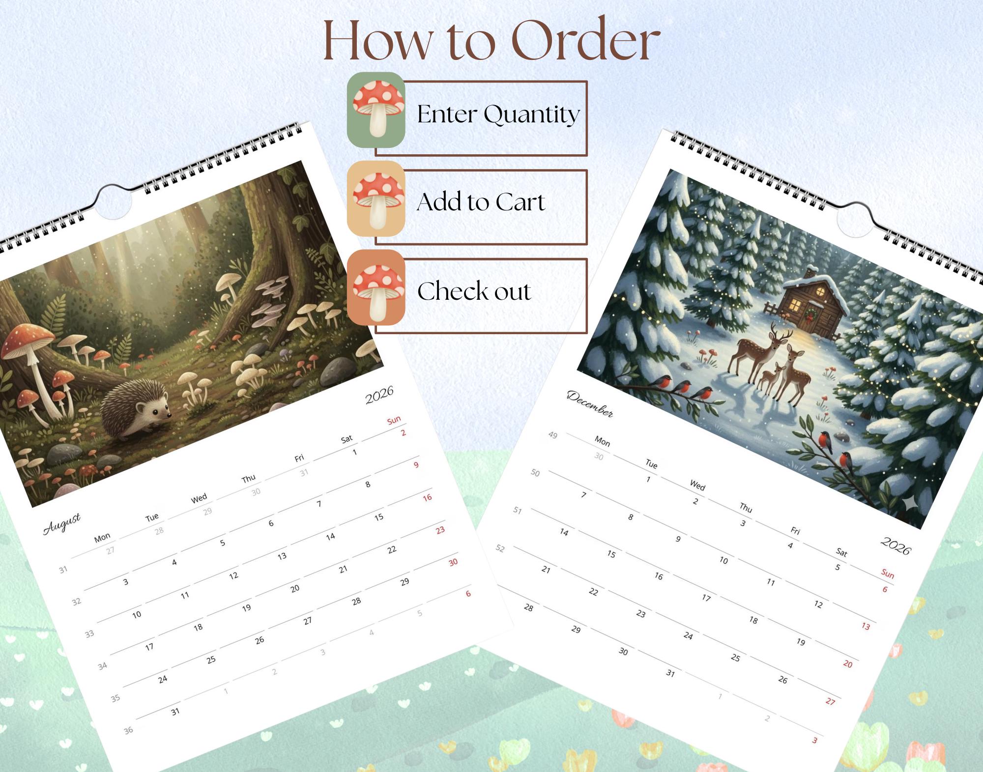 Wall Calendar 2026 A4 EU & Rest of World Delivery Only Home Decor ...